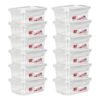 Kit 12 Potes Tampa Trava 750ml Marmita Reutilizável Bpa Free Transparente